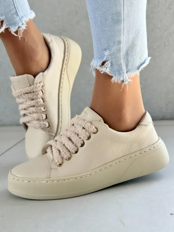 Sneakersy damskie OLEKSY ze skóry naturalnej Polskiej produkcji