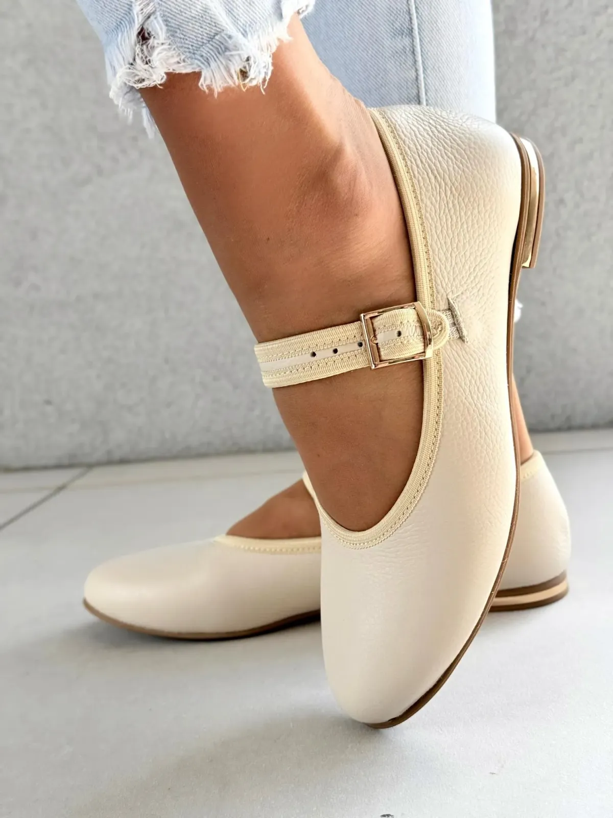 Balerinki ze skóry naturalnej OLEKSY Polskiej produkcji