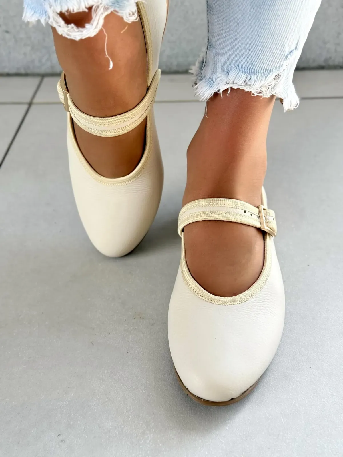 Balerinki ze skóry naturalnej OLEKSY Polskiej produkcji