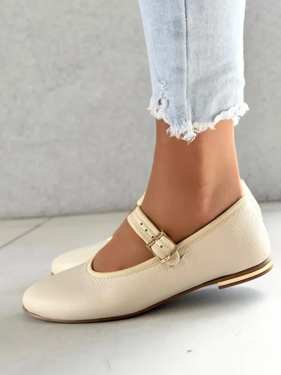 Balerinki ze skóry naturalnej OLEKSY Polskiej produkcji