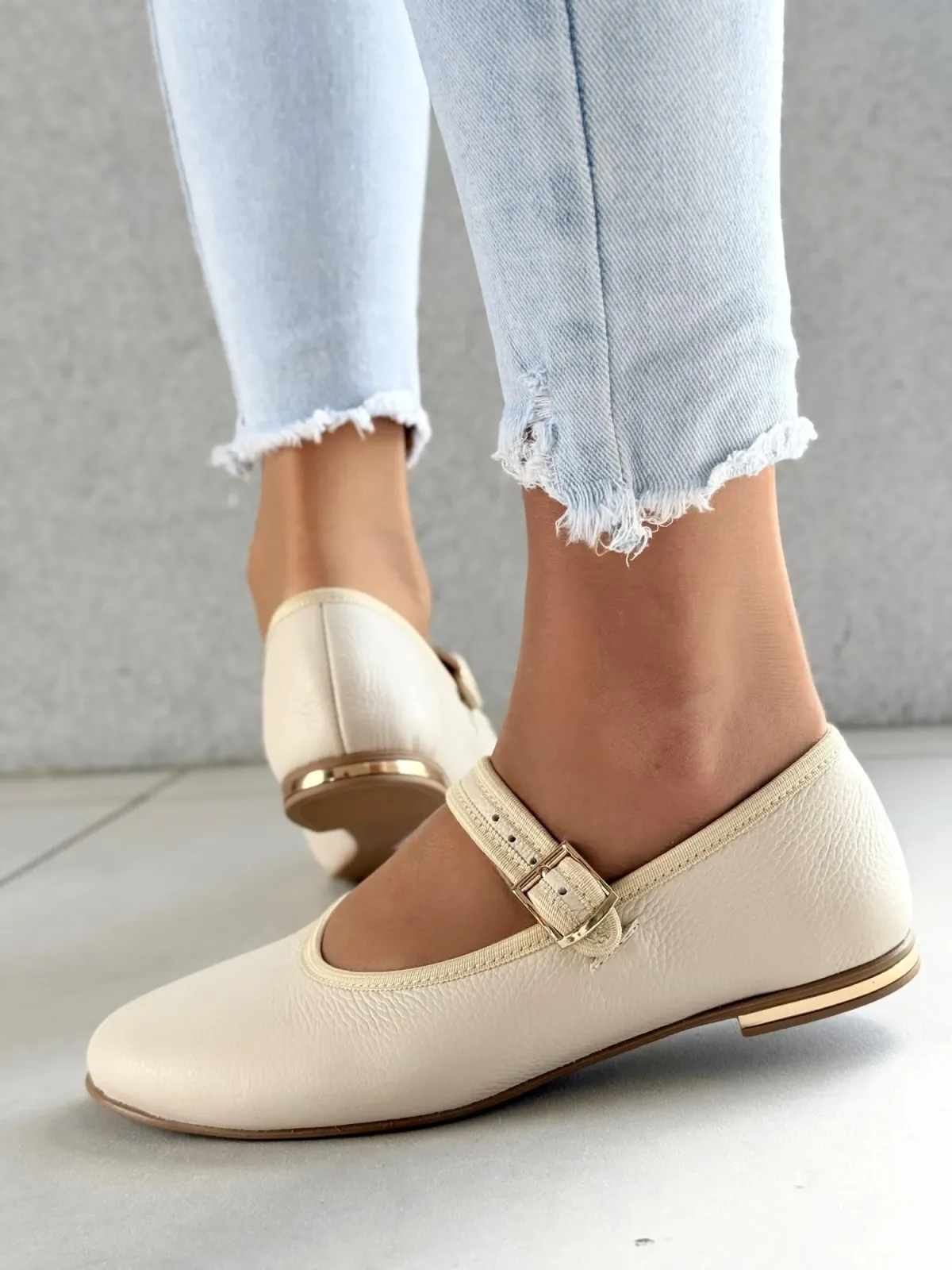 Balerinki ze skóry naturalnej OLEKSY Polskiej produkcji