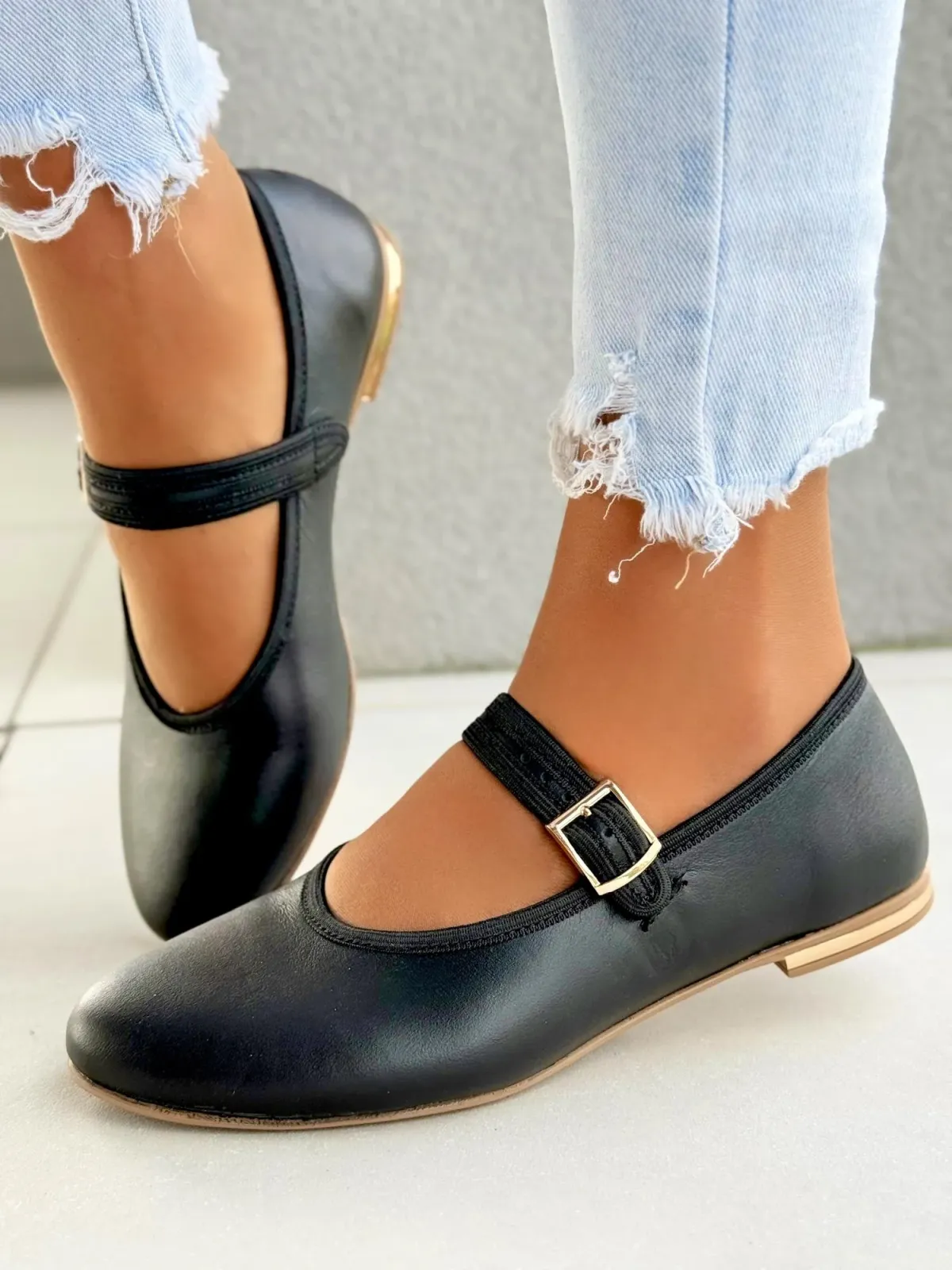 Balerinki ze skóry naturalnej OLEKSY Polskiej produkcji