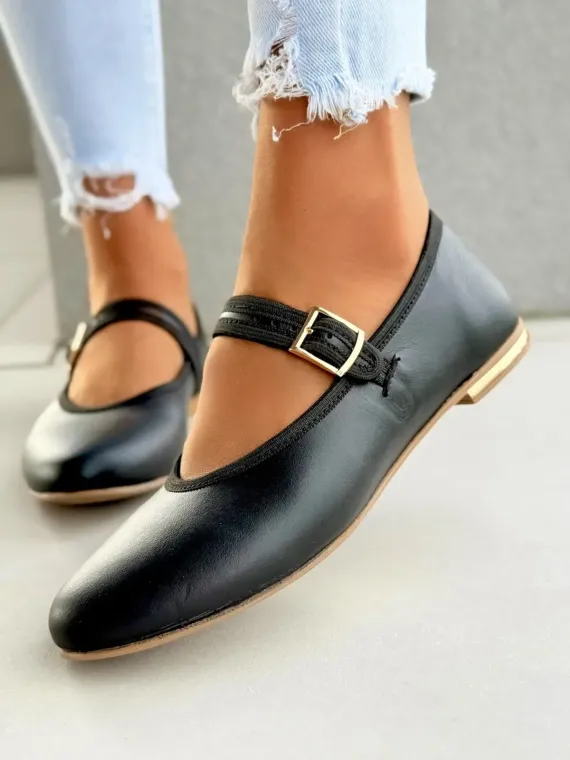 Balerinki ze skóry naturalnej OLEKSY Polskiej produkcji