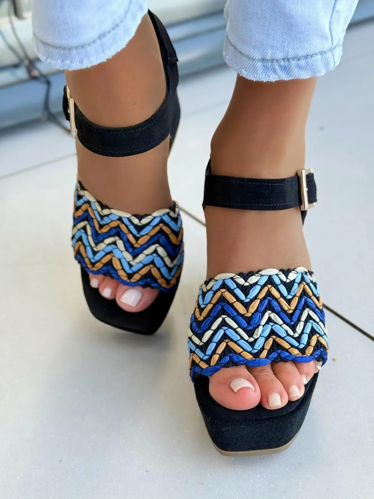 Sandałki damskie OLEKSY ze skóry naturalnej Polskiej produkcji