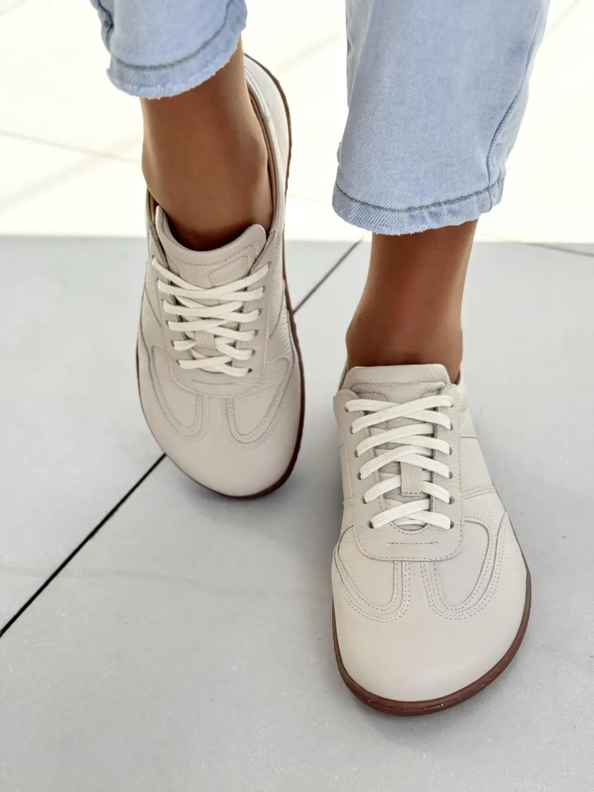 Sneakersy damskie OLEKSY ze skóry naturalnej Polskiej produkcji