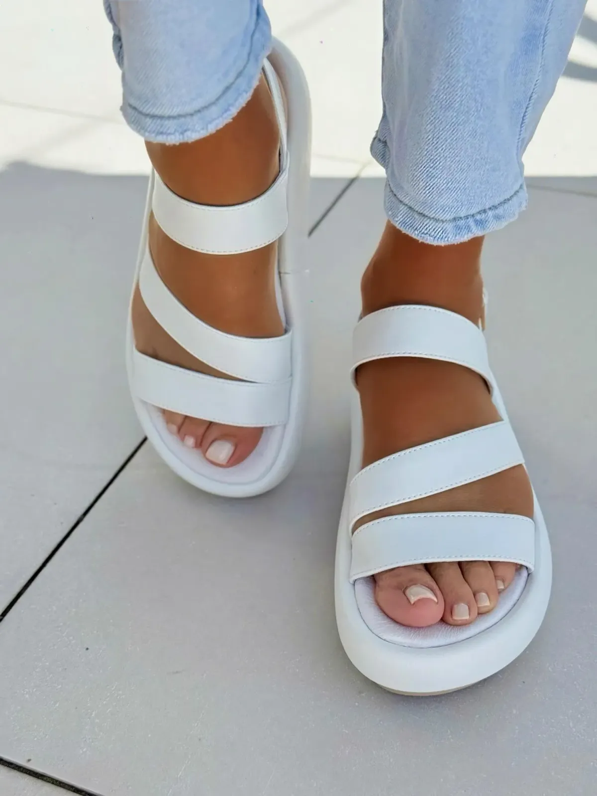 Sandałki damskie OLEKSY ze skóry naturalnej Polskiej produkcji