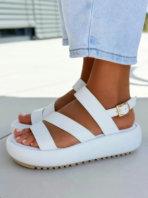 Sandałki damskie OLEKSY ze skóry naturalnej Polskiej produkcji