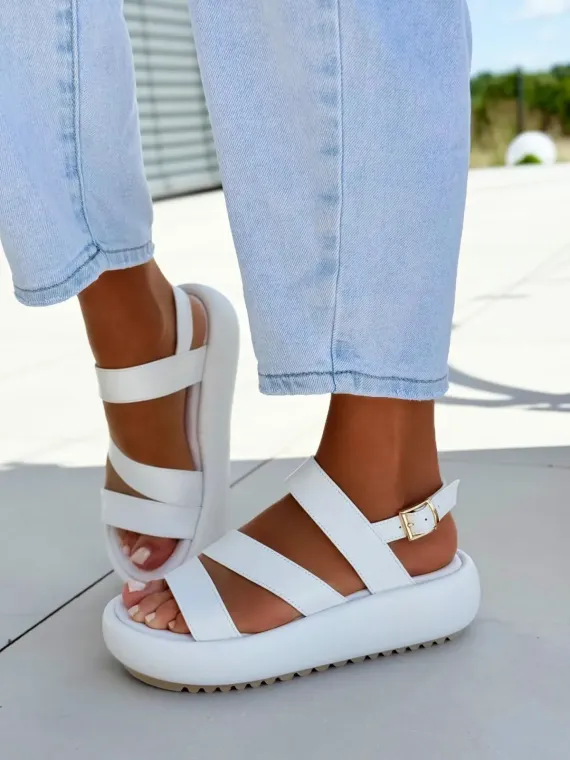 Sandałki damskie OLEKSY ze skóry naturalnej Polskiej produkcji