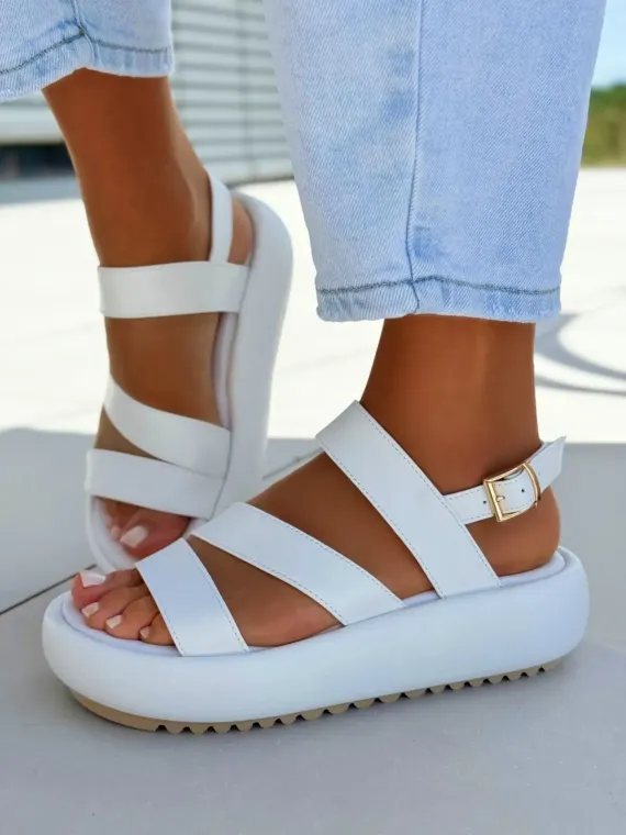 Sandałki damskie OLEKSY ze skóry naturalnej Polskiej produkcji