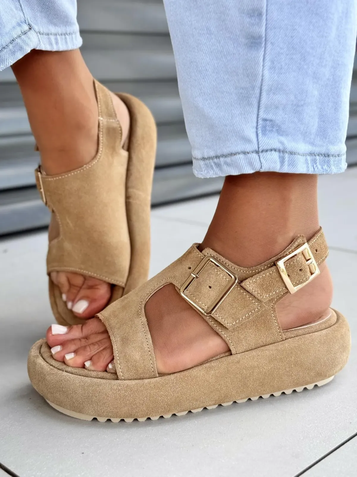 Sandały damskie OLEKSY ze skóry naturalnej Polskiej produkcji