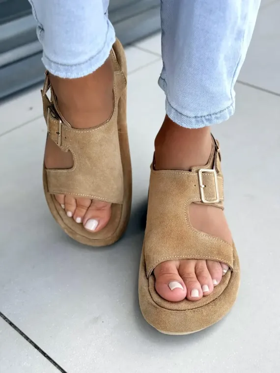 Sandały damskie OLEKSY ze skóry naturalnej Polskiej produkcji