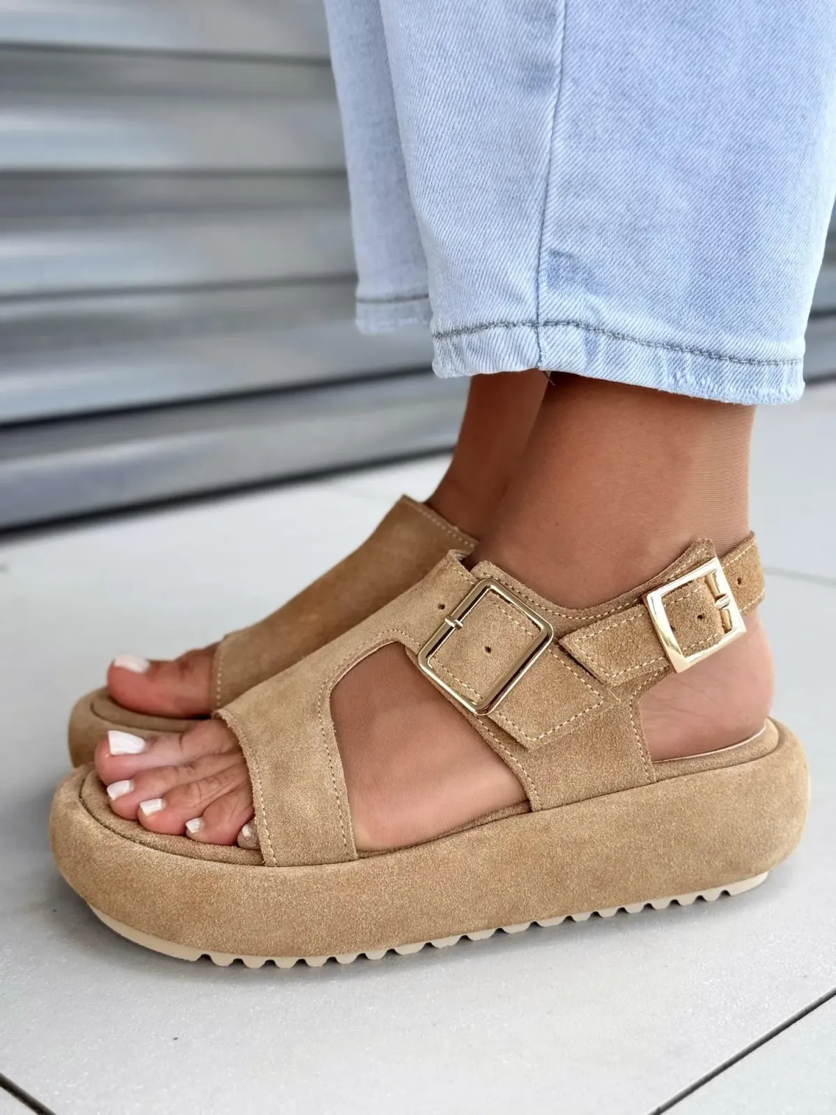 Sandały damskie OLEKSY ze skóry naturalnej Polskiej produkcji