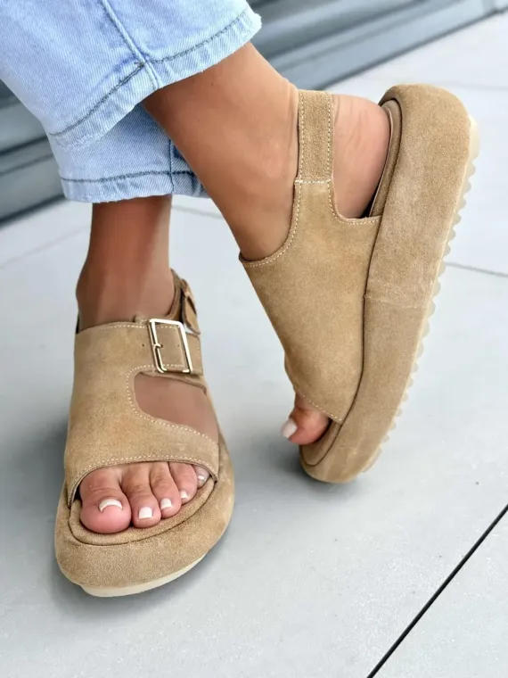 Sandały damskie OLEKSY ze skóry naturalnej Polskiej produkcji