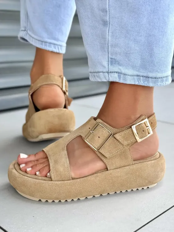 Sandały damskie OLEKSY ze skóry naturalnej Polskiej produkcji