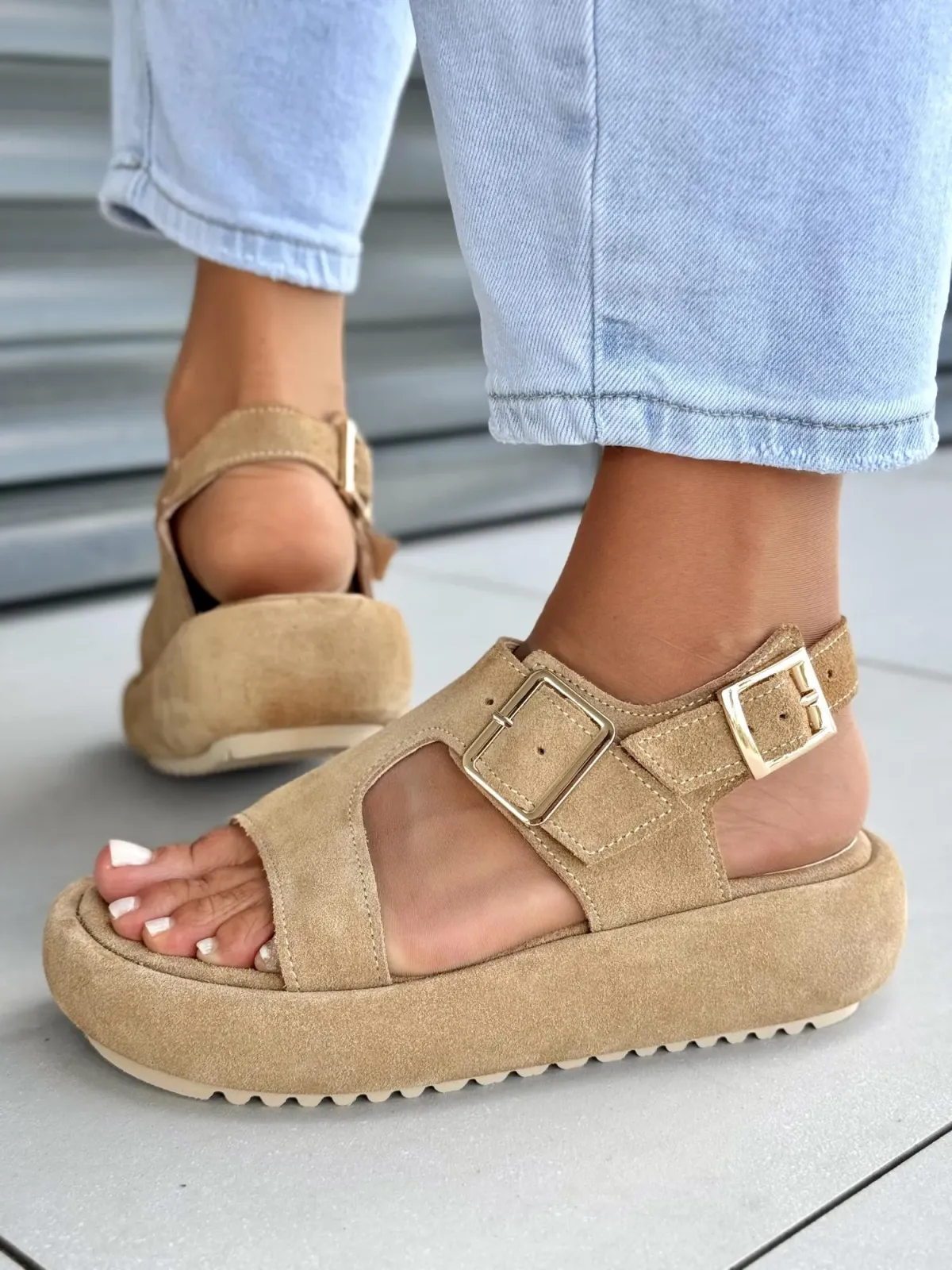 Sandały damskie OLEKSY ze skóry naturalnej Polskiej produkcji