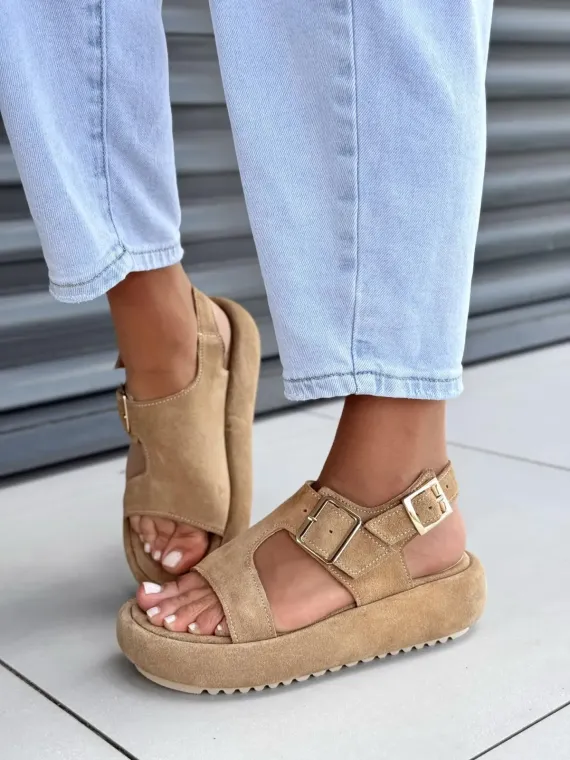 Sandały damskie OLEKSY ze skóry naturalnej Polskiej produkcji