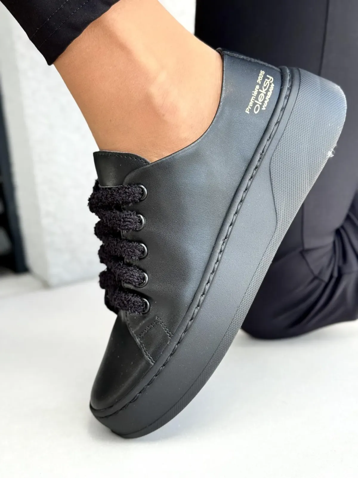 Sneakersy damskie OLEKSY ze skóry naturalnej Polskiej produkcji