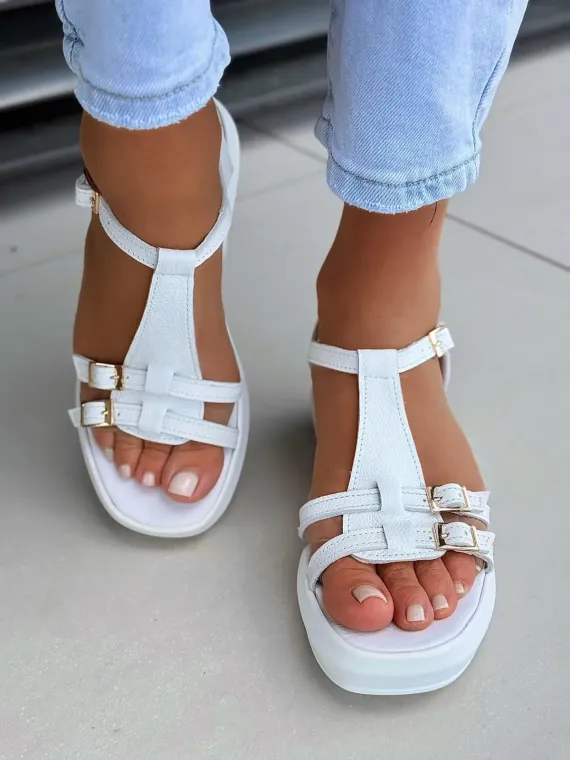 Sandały damskie OLEKSY ze skóry naturalnej Polskiej produkcji