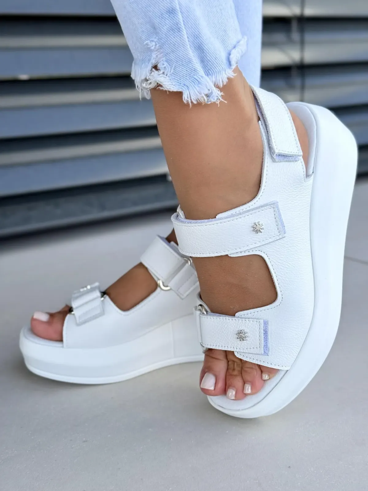 Sandały damskie OLEKSY ze skóry naturalnej Polskiej produkcji