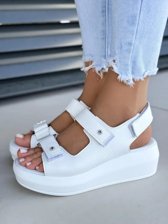 Sandały damskie OLEKSY ze skóry naturalnej Polskiej produkcji