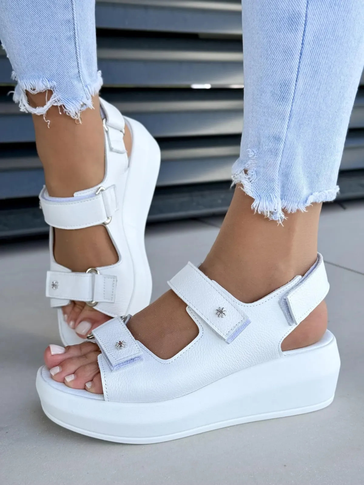 Sandały damskie OLEKSY ze skóry naturalnej Polskiej produkcji