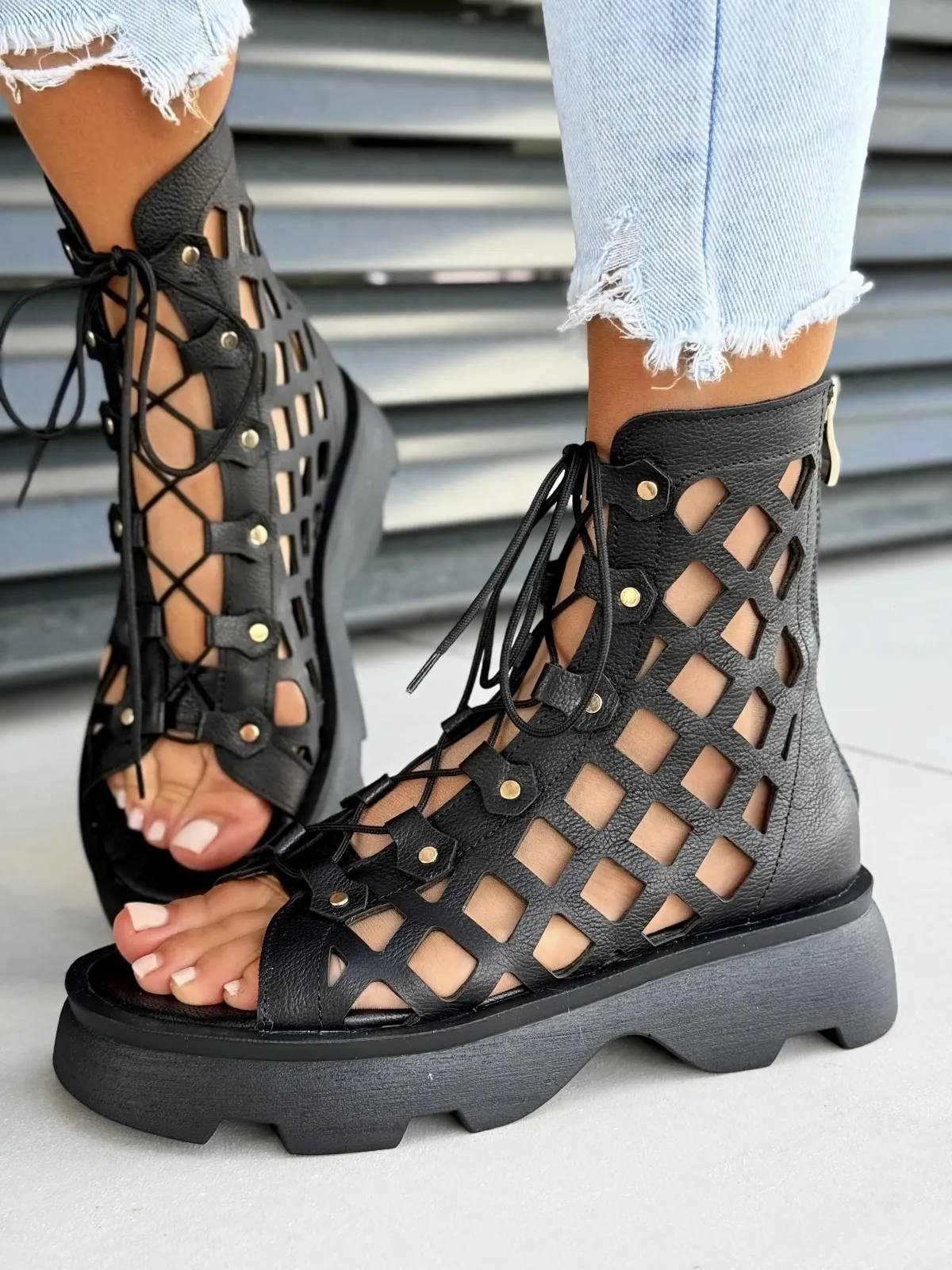 Sandały damskie OLEKSY ze skóry naturalnej Polskiej produkcji