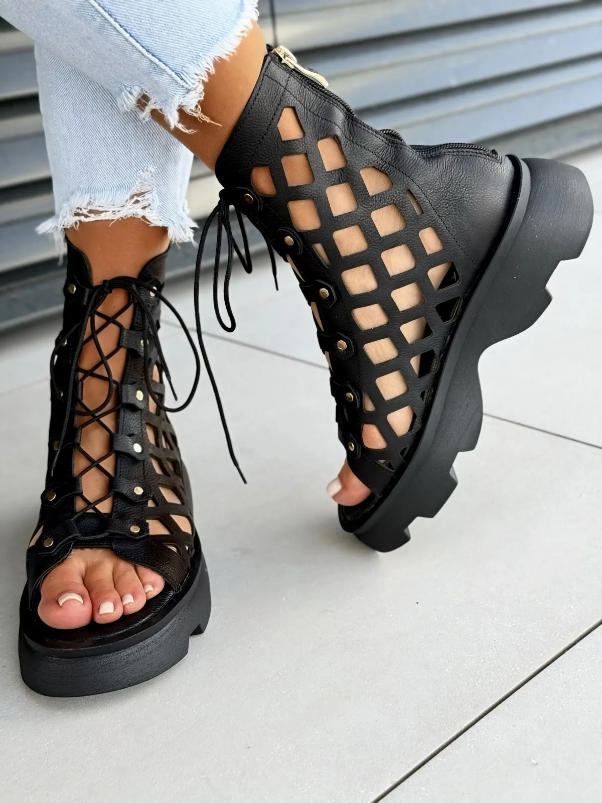 Sandały damskie OLEKSY ze skóry naturalnej Polskiej produkcji