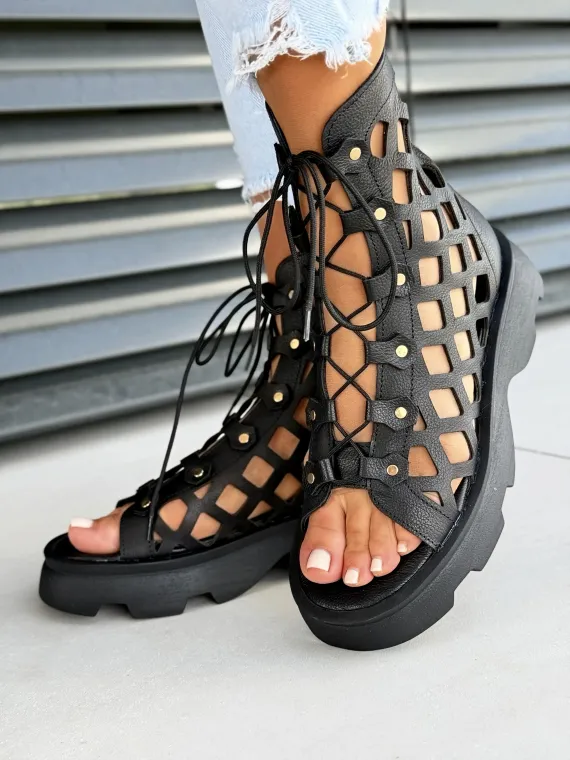 Sandały damskie OLEKSY ze skóry naturalnej Polskiej produkcji