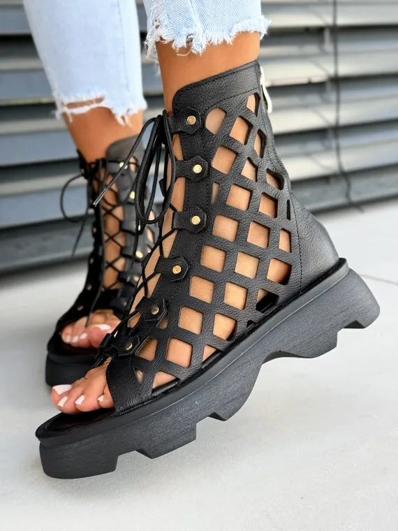 Sandały damskie OLEKSY ze skóry naturalnej Polskiej produkcji