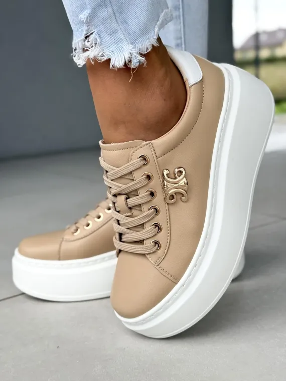 Sneakersy damskie ze skóry naturalnej