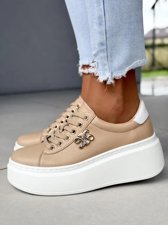 Sneakersy damskie ze skóry naturalnej