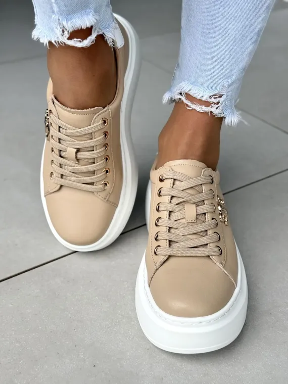 Sneakersy damskie ze skóry naturalnej