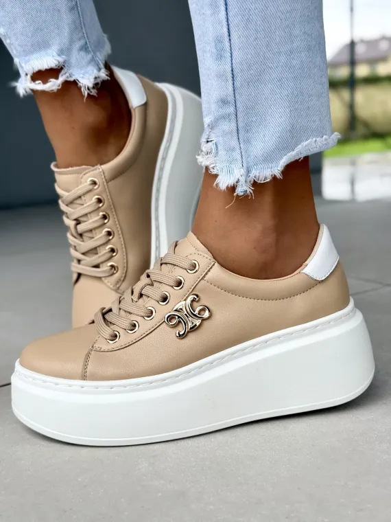 Sneakersy damskie ze skóry naturalnej