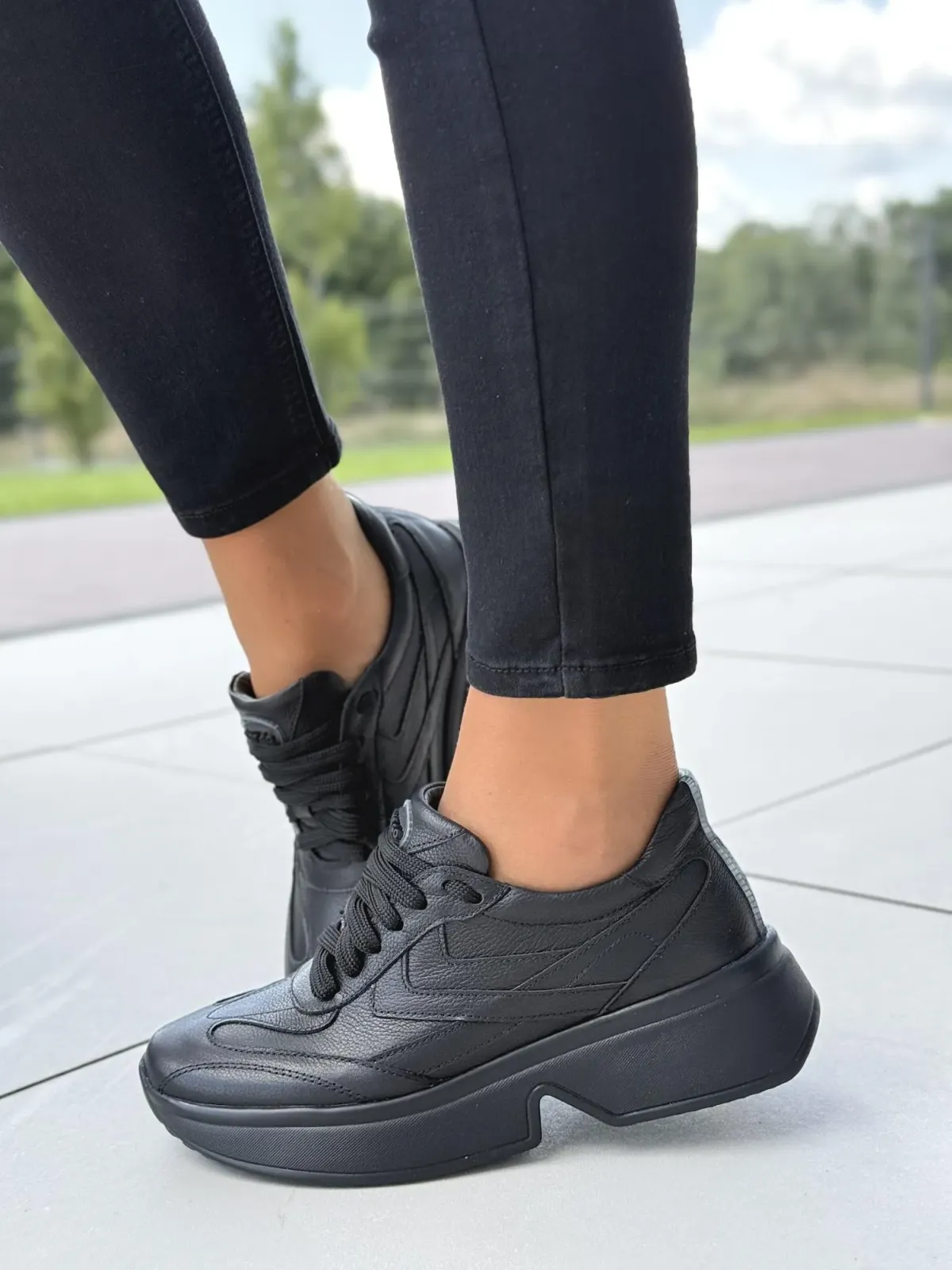 Sneakersy damskie OLEKSY ze skóry naturalnej Polskiej produkcji