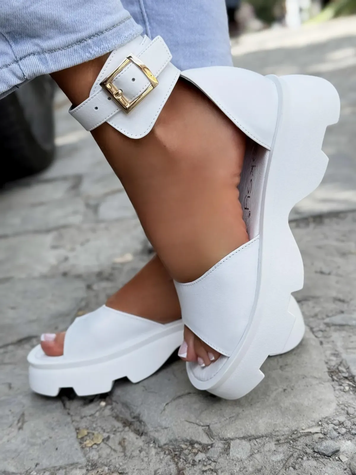 Sandały damskie OLEKSY ze skóry naturalnej Polskiej produkcji