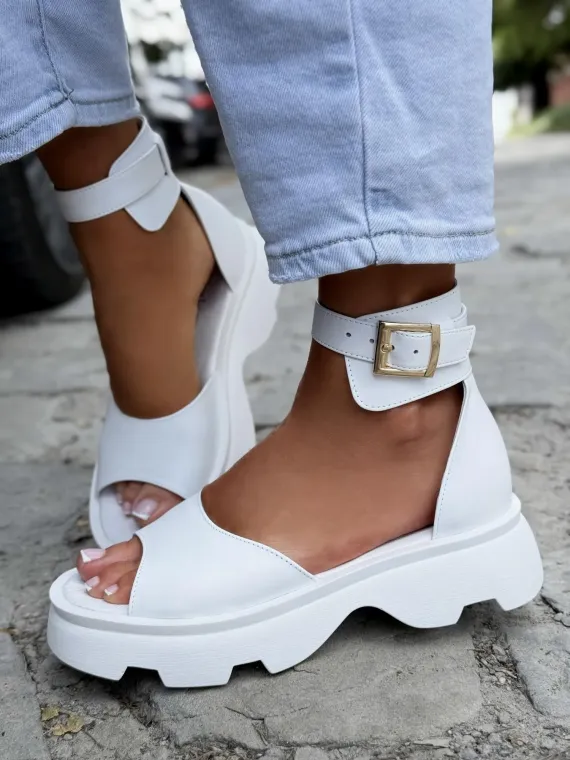 Sandały damskie OLEKSY ze skóry naturalnej Polskiej produkcji