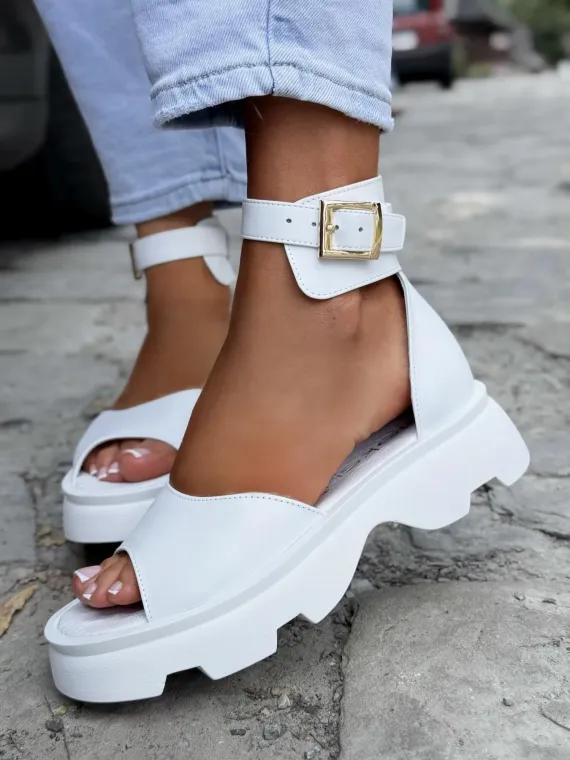 Sandały damskie OLEKSY ze skóry naturalnej Polskiej produkcji