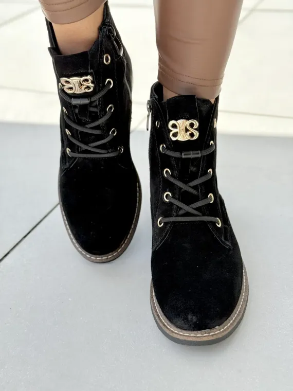 Botki damskie ze skóry naturalnej