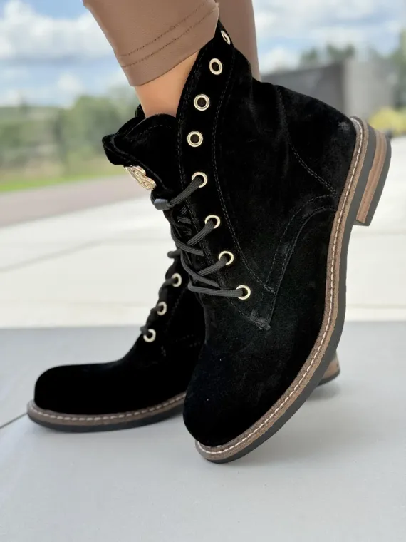 Botki damskie ze skóry naturalnej