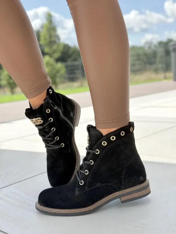 Botki damskie ze skóry naturalnej