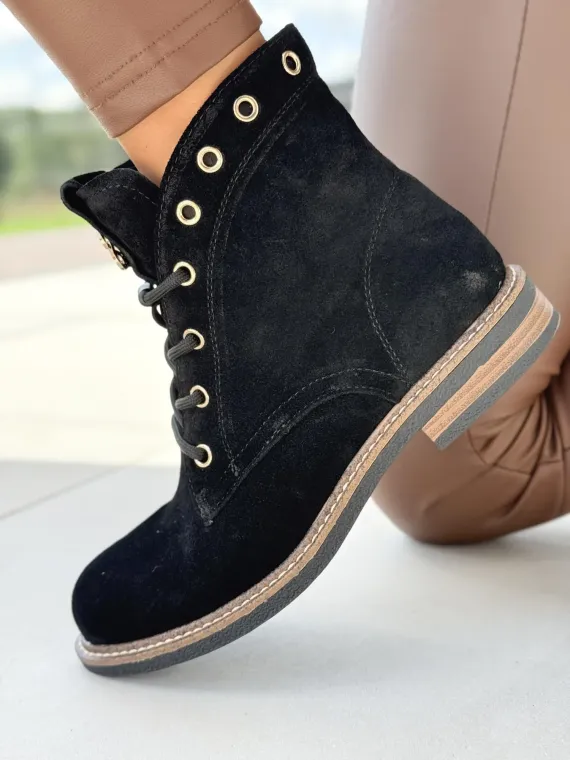 Botki damskie ze skóry naturalnej