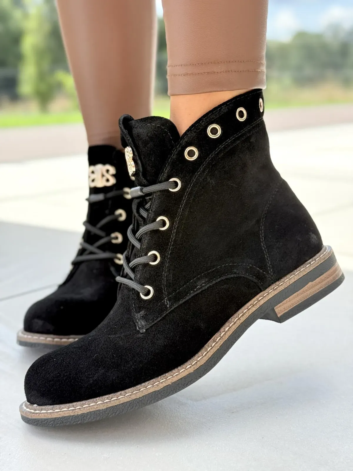 Botki damskie ze skóry naturalnej