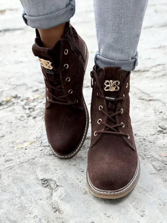 Botki damskie ze skóry naturalnej