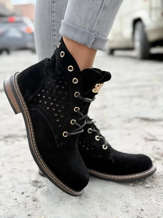 Botki damskie ze skóry naturalnej