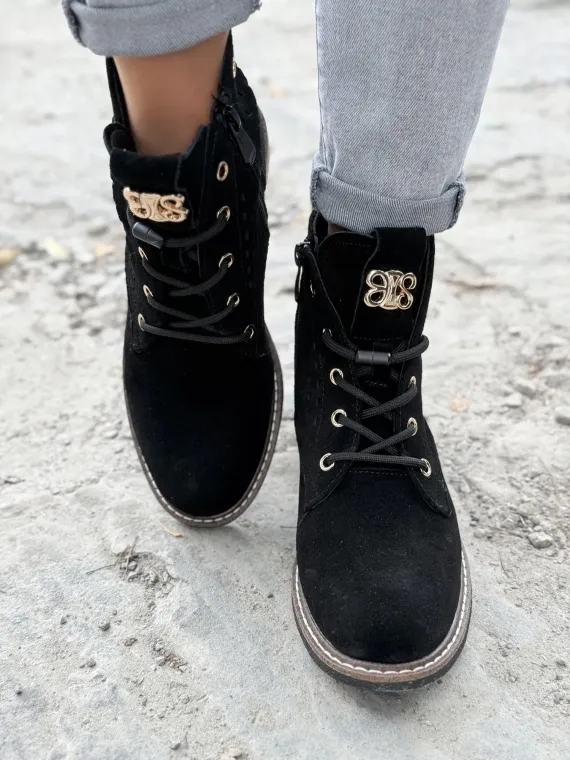 Botki damskie ze skóry naturalnej