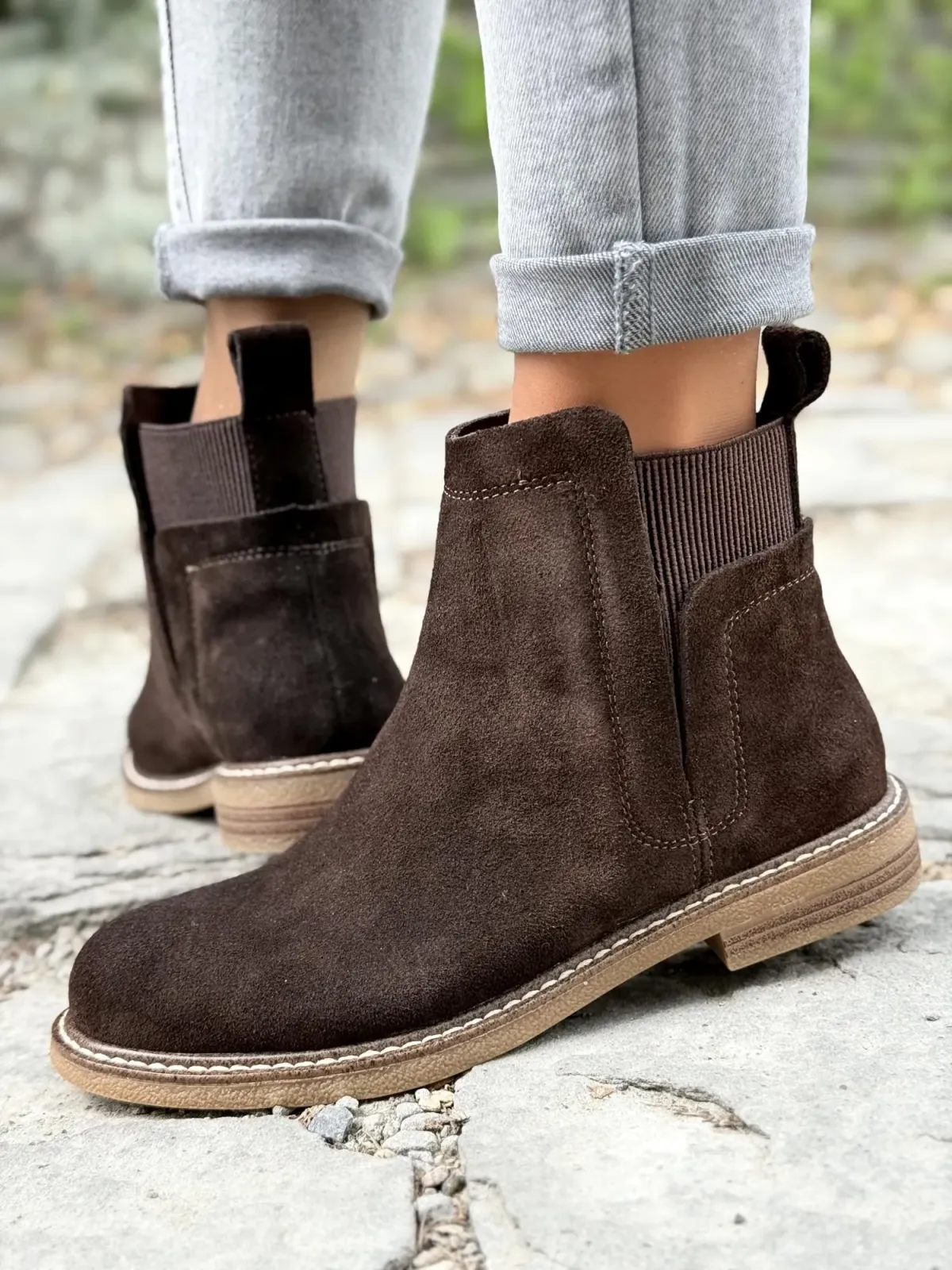 Botki damskie ze skóry naturalnej