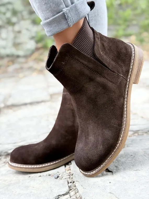 Botki damskie ze skóry naturalnej