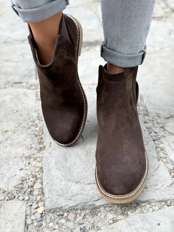 Botki damskie ze skóry naturalnej