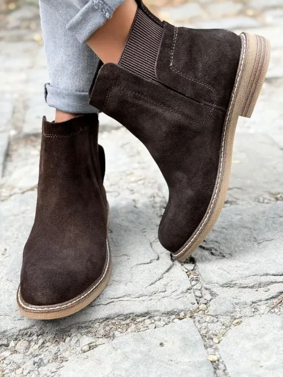 Botki damskie ze skóry naturalnej