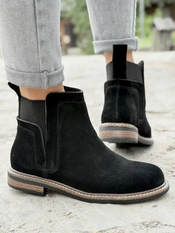 Botki damskie ze skóry naturalnej